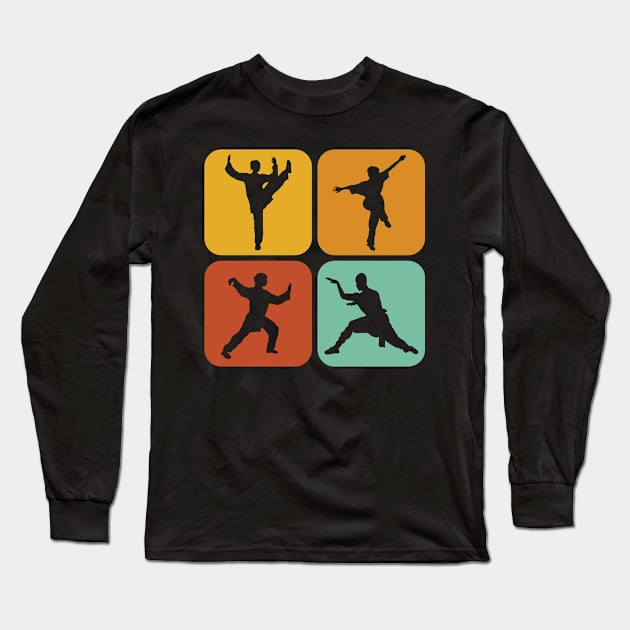 Retro Wushu I Martial Arts I Yin Yang I Qigong I Wushu Long Sleeve T-Shirt by Shirtjaeger